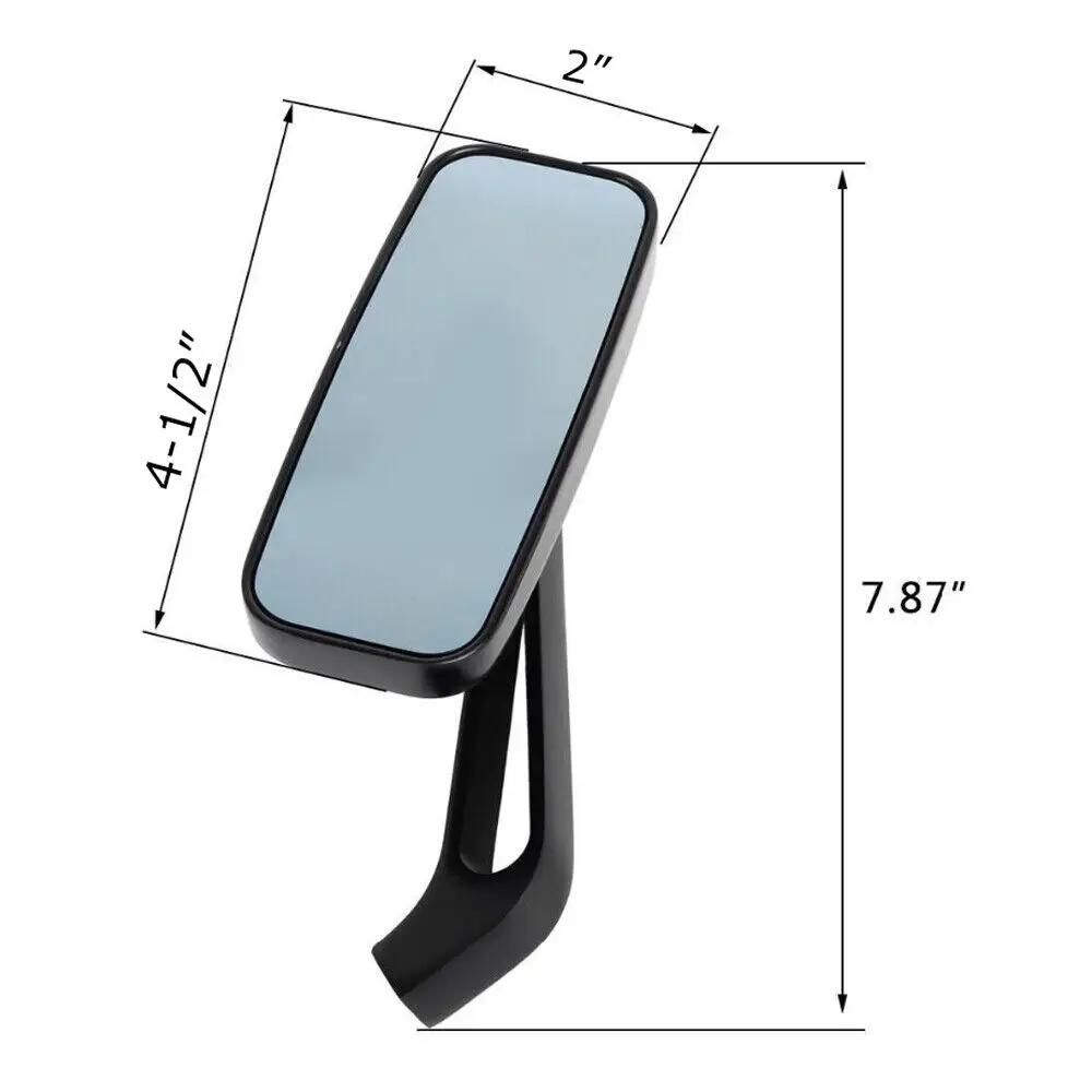 Rétroviseurs de moto rectangulaires noirs pour Harley Cruiser Bobber Chopper Softail Sportster