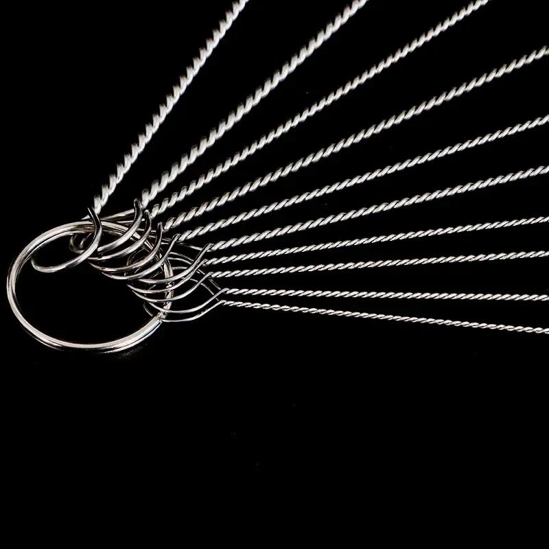 Ensemble de 10 brosses à cheveux souples en acier inoxydable, Tube à essai, brosse à biberon multifo