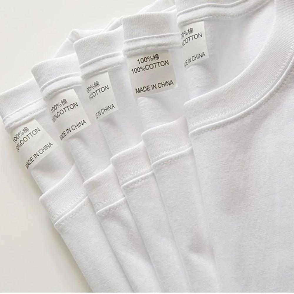 2 pièces 100% coton solide t-shirts hommes et femmes à manches courtes blanc t-shirts décontracté re