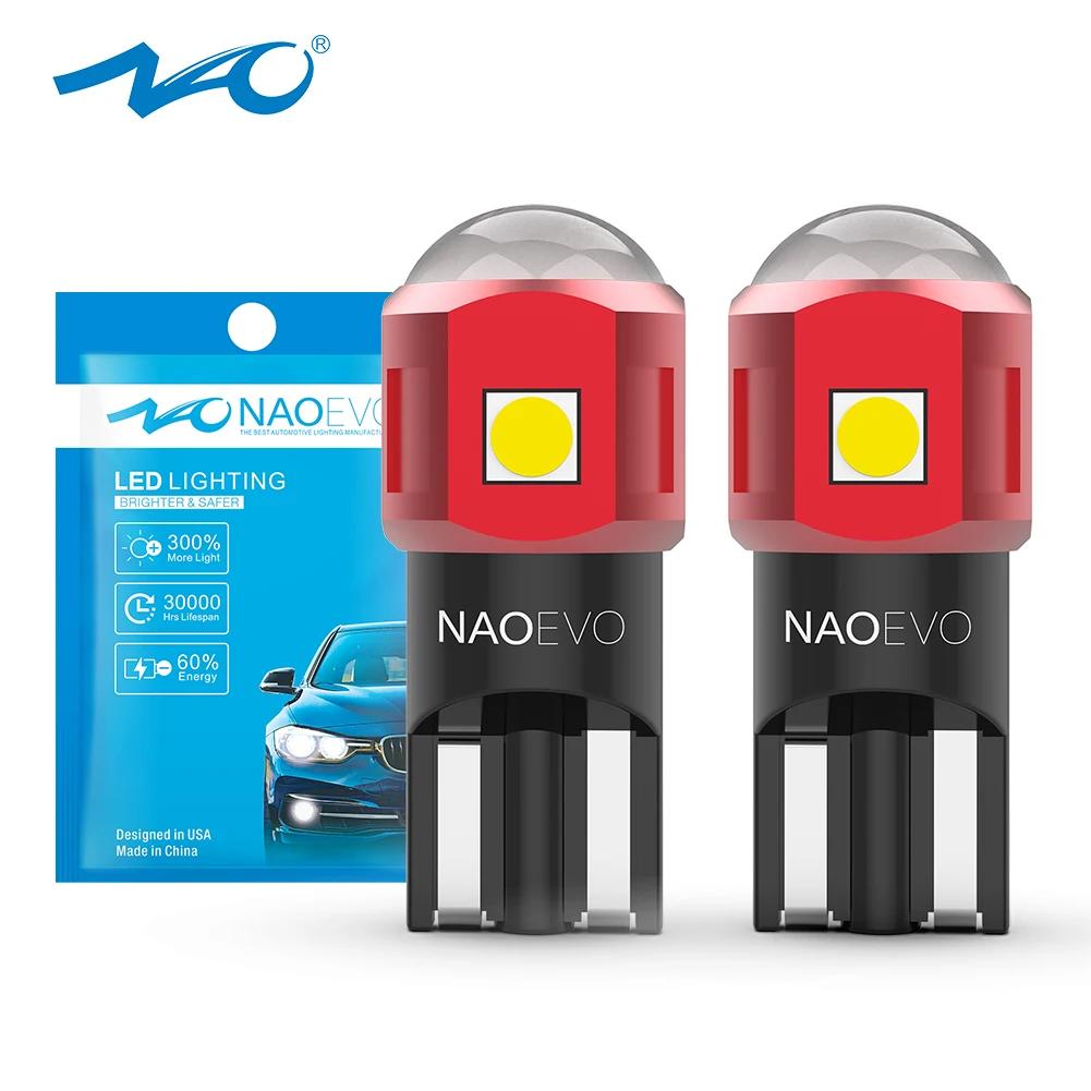 NAO 2x W5W T10 LED Ultra lumineux 5W5 12V 24V 4W 600Lm voiture intérieur côté lumière Auto ampoule b
