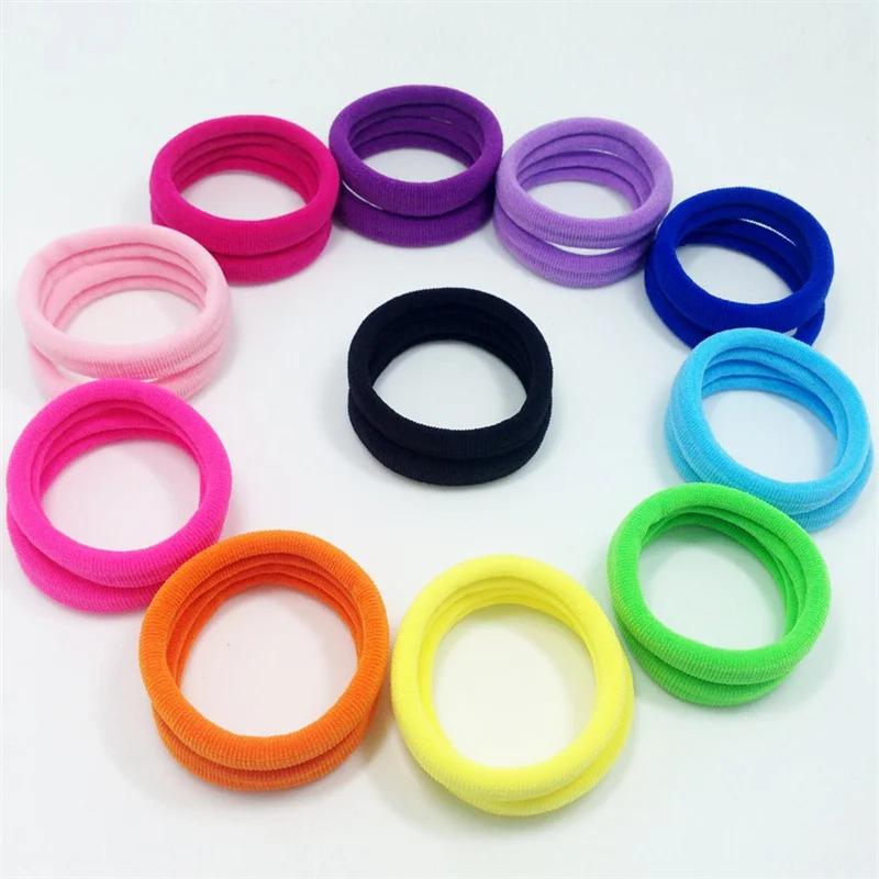 50pcs noir élastique bandeau de cheveux ligues cravates Colets chouchous ressorts gomme accessoire p