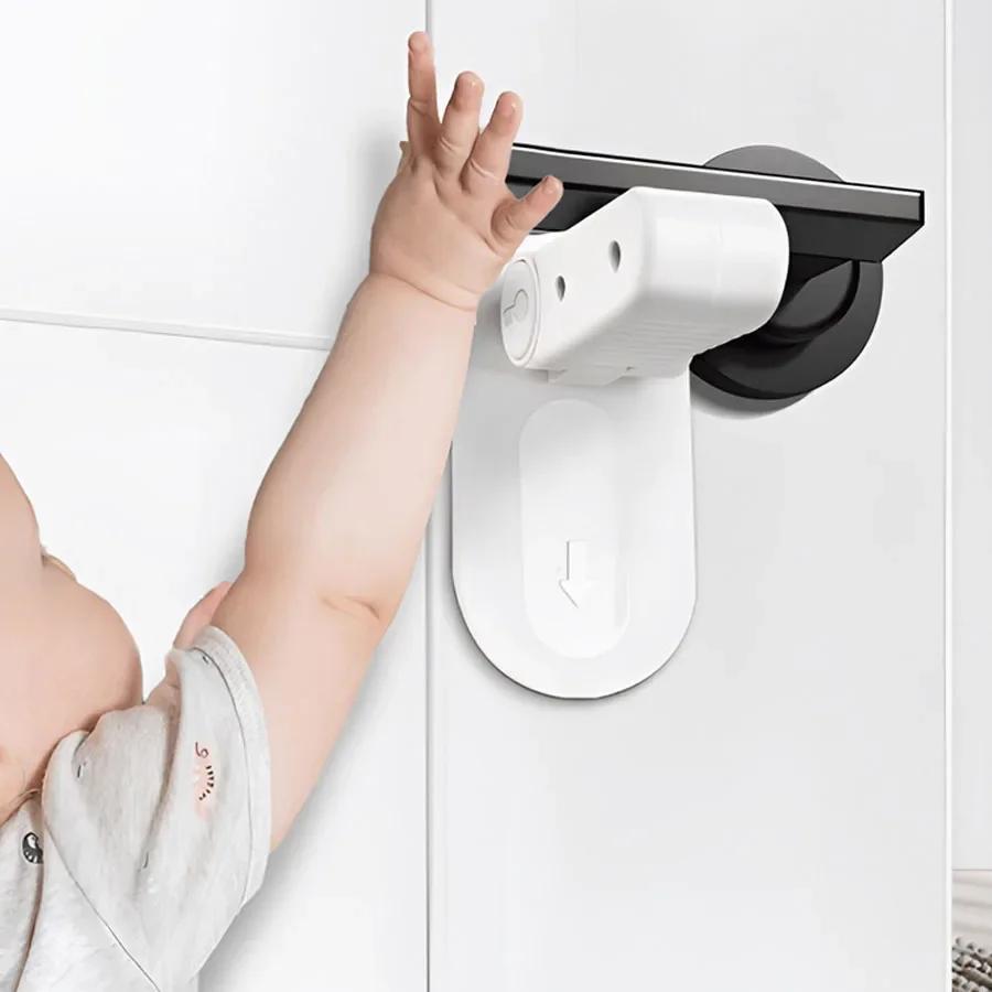 Serrure de tige de porte en plastique, poignée universelle Anti-ouverture, serrure de sécurité pour