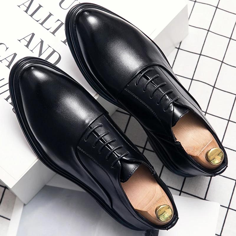 Chaussures habillées classiques pour hommes, chaussures en cuir Oxford, brogues sociales, chaussures