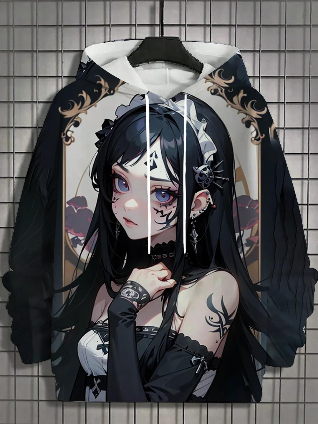 Sweat à capuche de sport pour hommes, unisexe, impression 3D HD, Anime Girl, pulls à la mode Harajuk