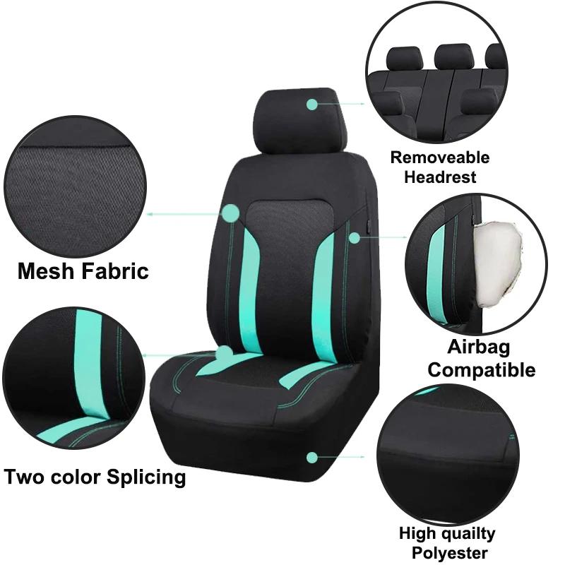 AUTO PLUS Housse de siège de Voiture en maille universelle, ensemble d'accessoires d'intérieur de Vo