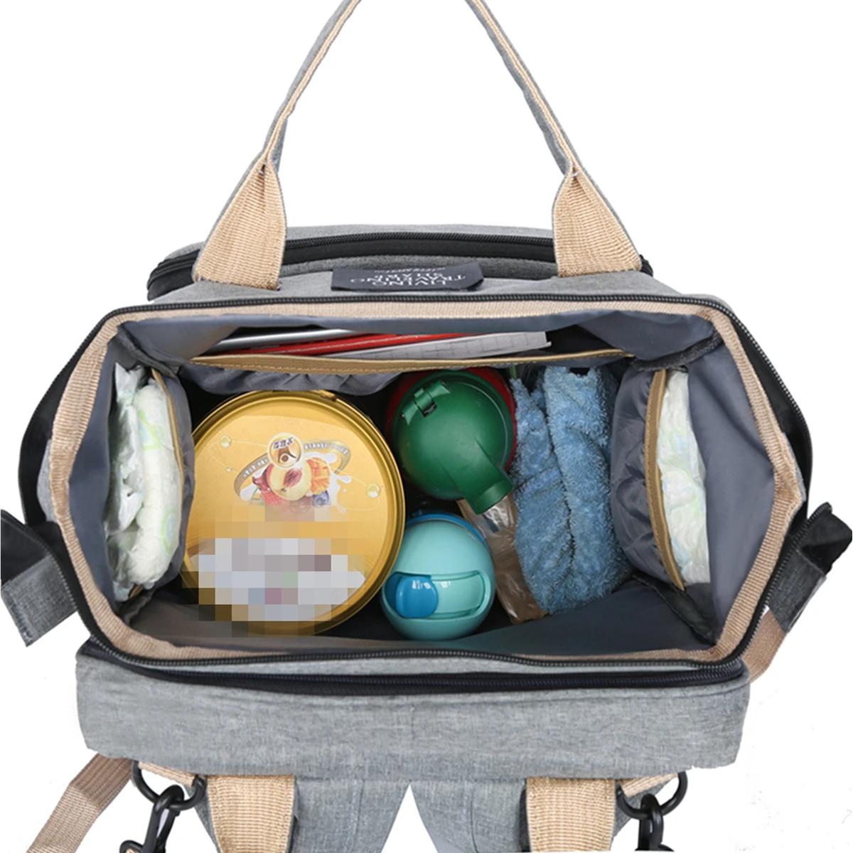 Sac de maman pliant léger portable lit de berceau pliant sac à dos de bébé de grande capacité sac de