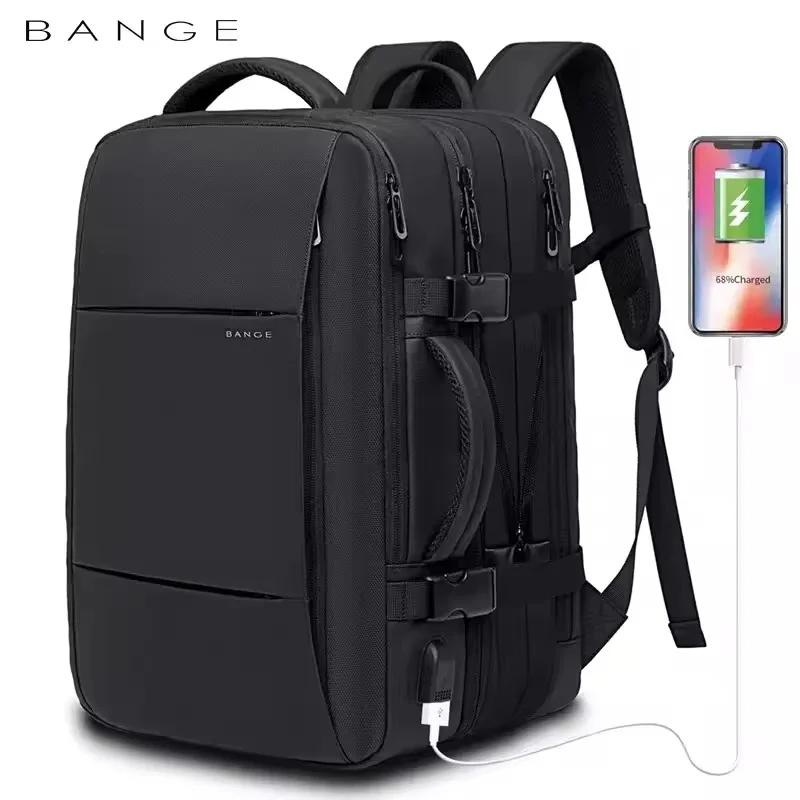 BANGE voyage sac à dos hommes affaires sac à dos école extensible USB sac grande capacité 17.3 ordin
