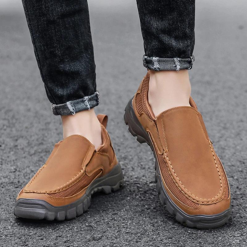 Chaussures décontractées pour hommes, style mocassins, simples, respirantes, confortables, pour le p