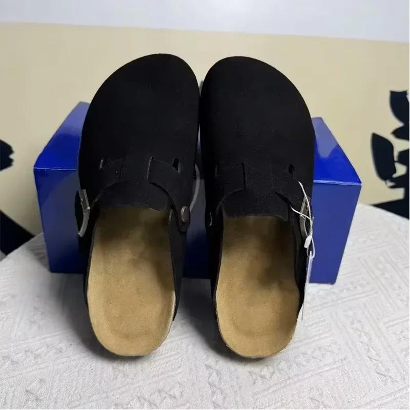 Sandales en cuir tendance printemps-automne 2026 pour hommes et femmes, style rétro décontracté, con