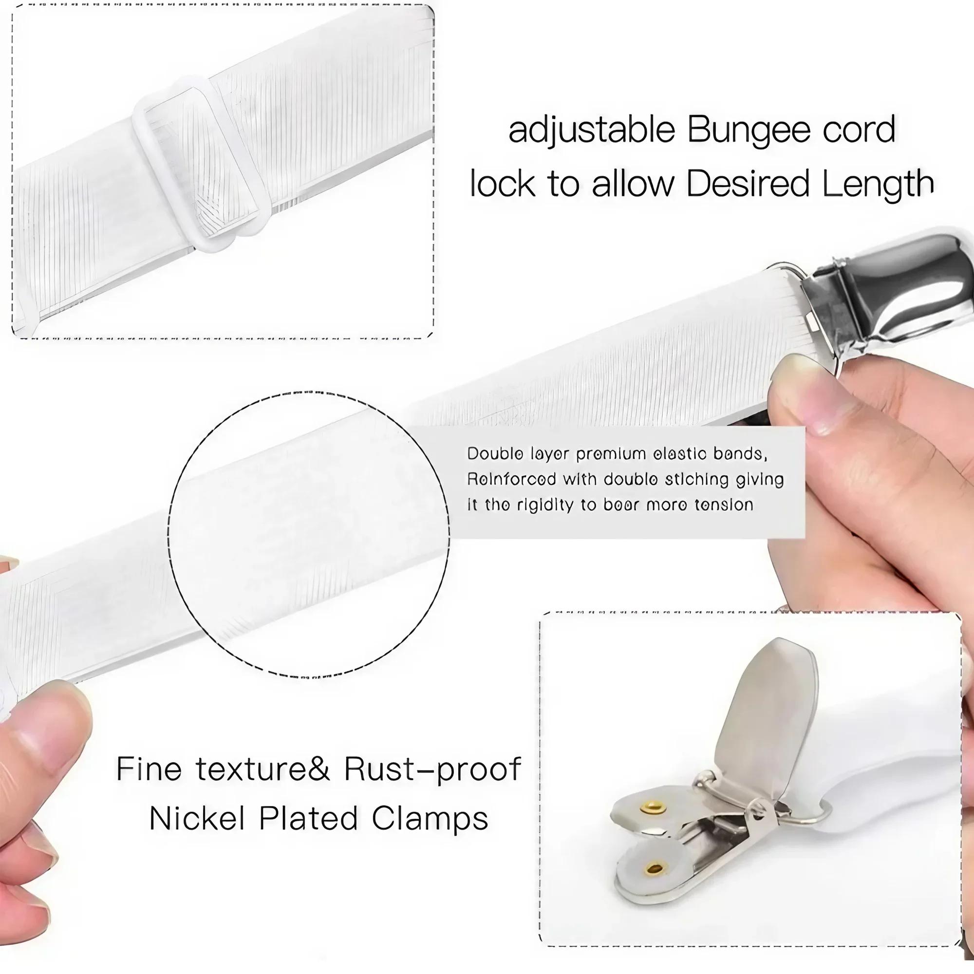Attaches de drap de lit à double Clip, pinces polyvalentes pour sécuriser les draps de lit, housses