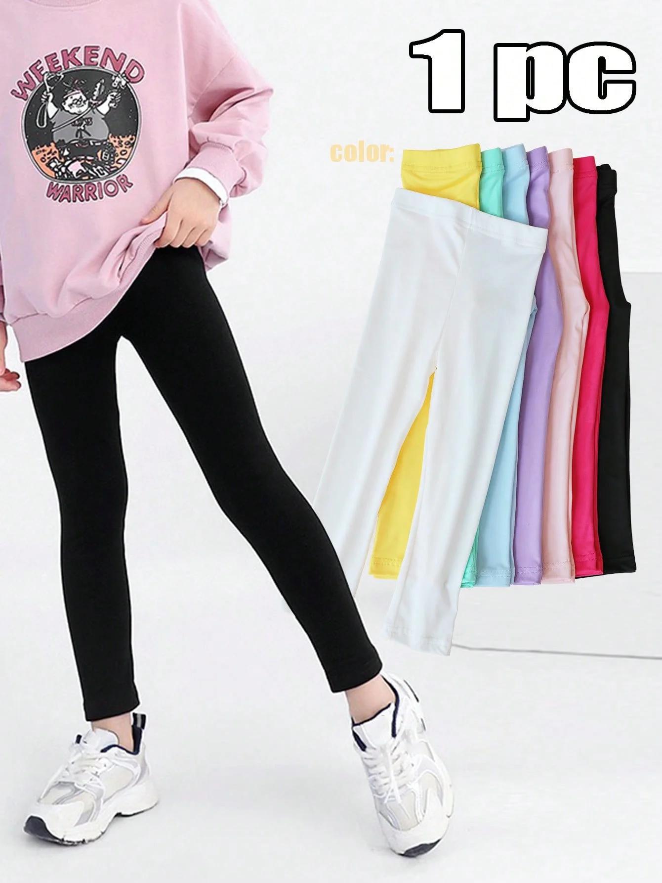 Pantalons pour filles, leggings élastiques doux pour enfants, couleur bonbon, pantalon skinny pour f