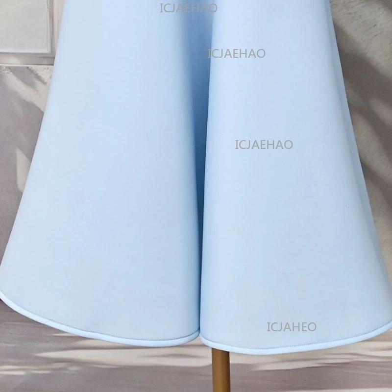 Robe de princesse bleu clair élégante pour filles 2026 avec cape et jupe à volants, idéale pour les