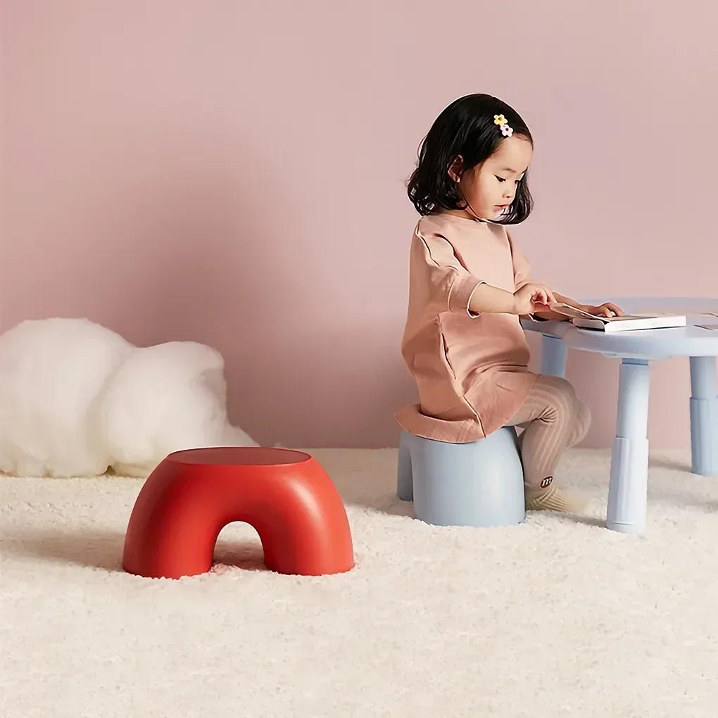 Tabouret en plastique en forme d'arc-en-ciel, repose-pieds de sécurité pour enfants, siège pour salo