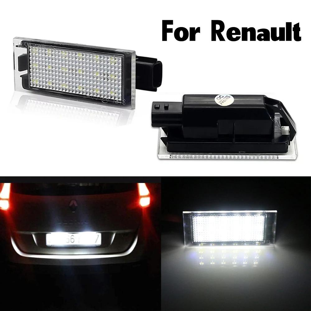 Lampe LED pour plaque d'immatriculation, 2 pièces, pour Renault Clio 3 4Master 2 3 Trafic 3 Megane 2