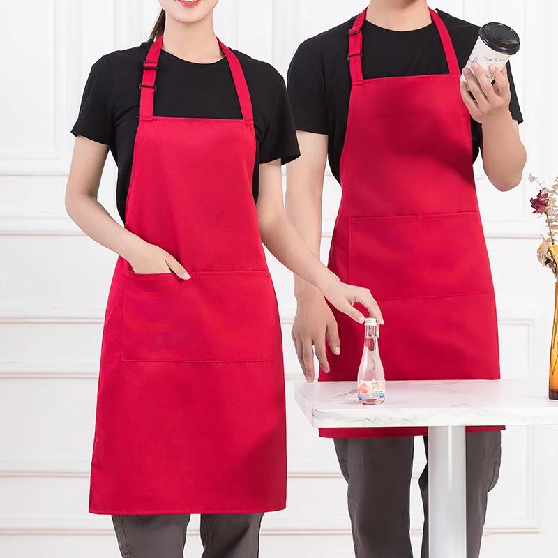 Tablier de cuisine personnalisé pour femme et homme, tablier de travail pour grillades, restaurants,