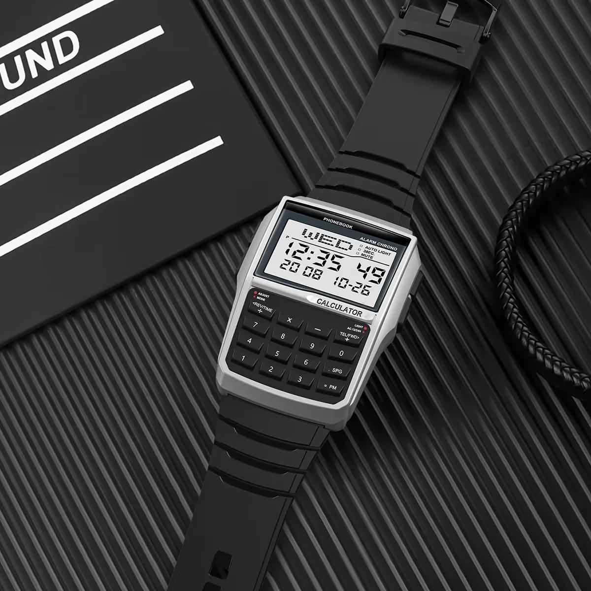 Montre Calculatrice Multifonctionnelle Homme 2026 – Montre Électronique LED de Luxe Tendance, Style