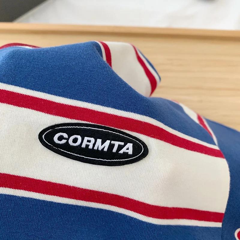 Vêtements d'automne pour enfants de 2 à 7 ans, T-shirt à rayures en coton à manches longues pour béb