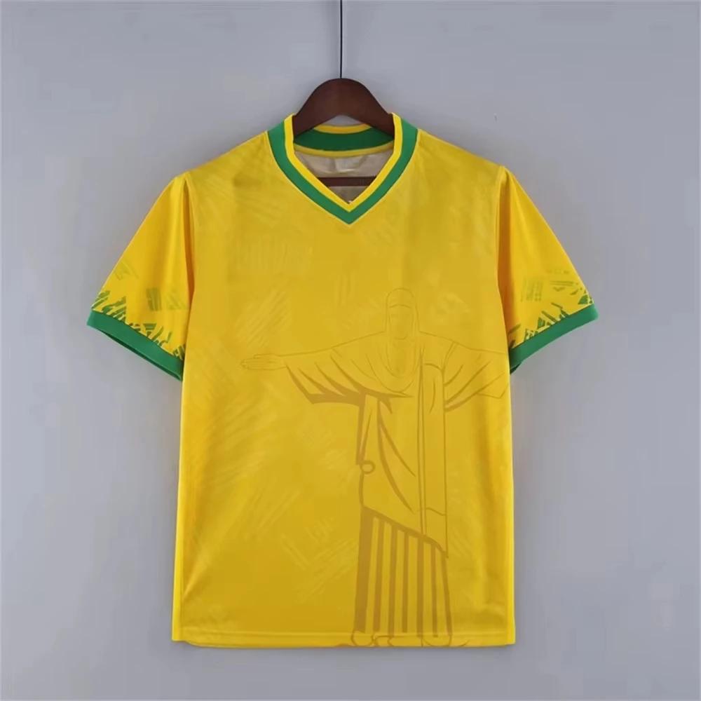 T-shirt de Football pour adultes/enfants, édition spéciale brésilienne, jésus noir gris, T-shirt d'e