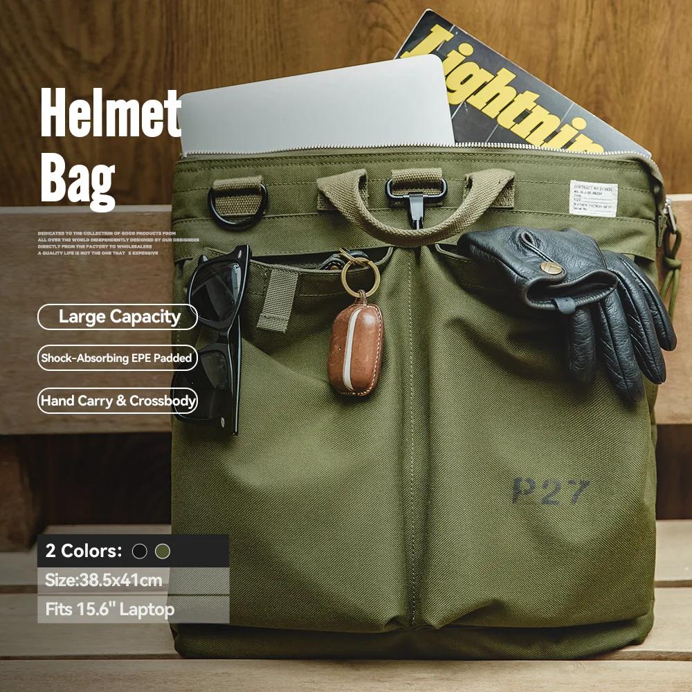 Maden Sac de Portage de Casque d'Équipement Tactique pour Hommes, Sac de Voyage Multi-Poche, Sac Mai