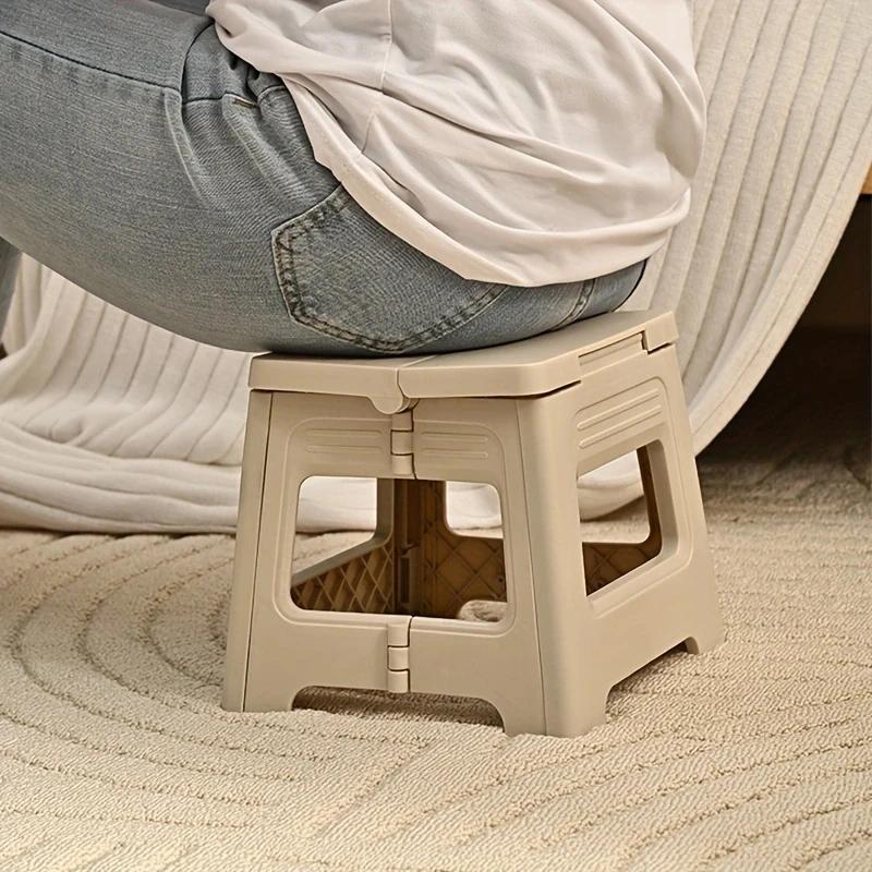 Tabouret pliant léger multi-usage, marchepied portable épaissi, bancs en plastique antidérapants pou