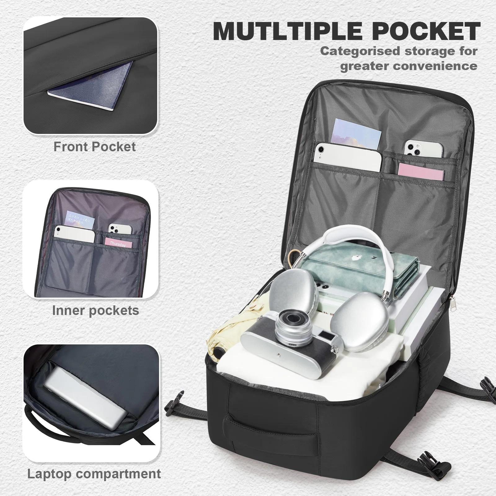 Sac de cabine Ryanair 40x20x25, sac à dos de voyage à compression sous vide pour hommes et femmes, s