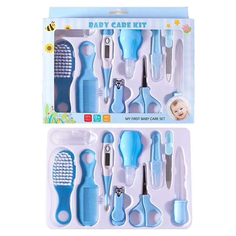 Kit de soins de santé pour bébé, 10 pièces/ensemble, pour enfants, ongles, cheveux, thermomètre, bro