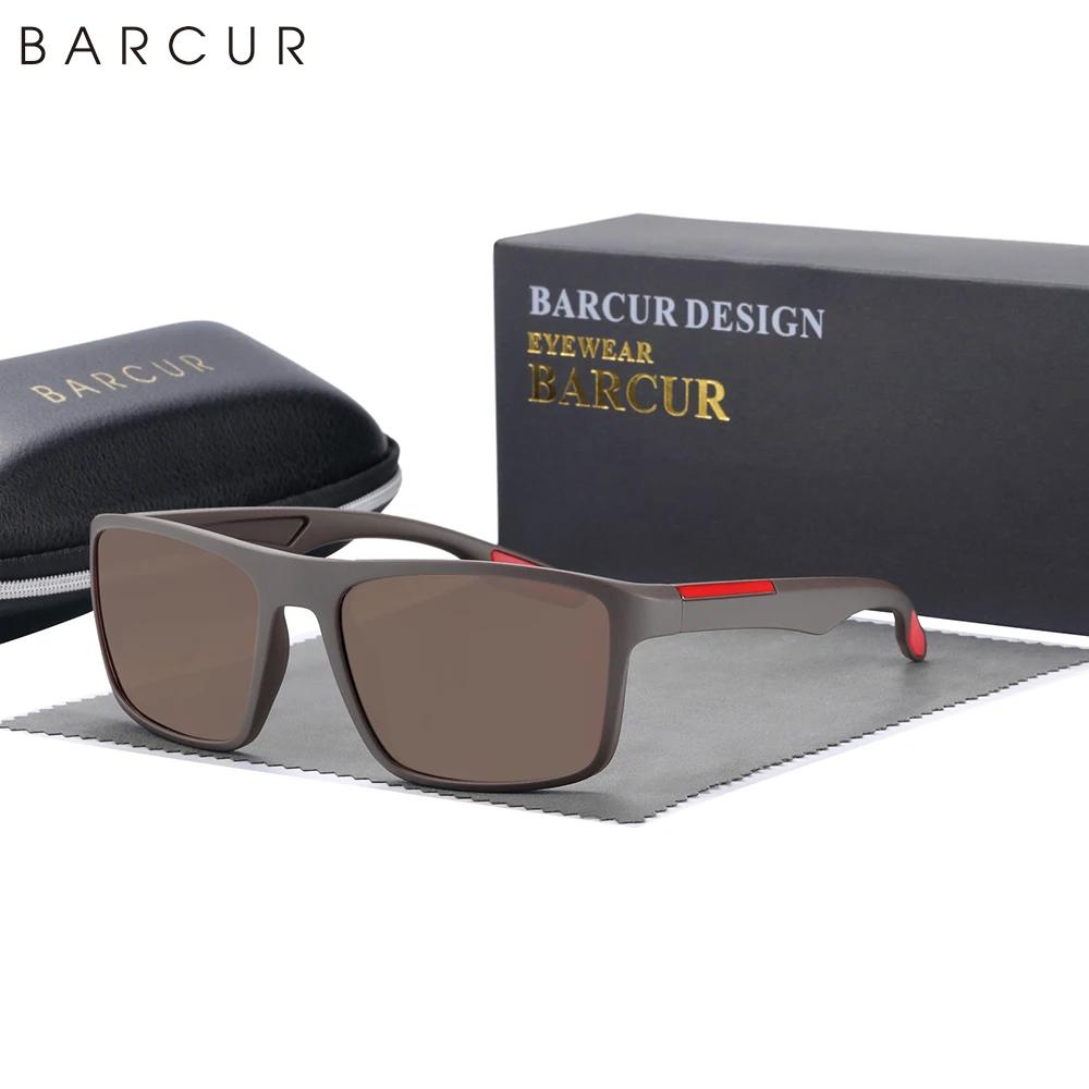BARCUR TR90 hommes lunettes de soleil polarisées ultralégères sport lunettes de soleil pour femmes l