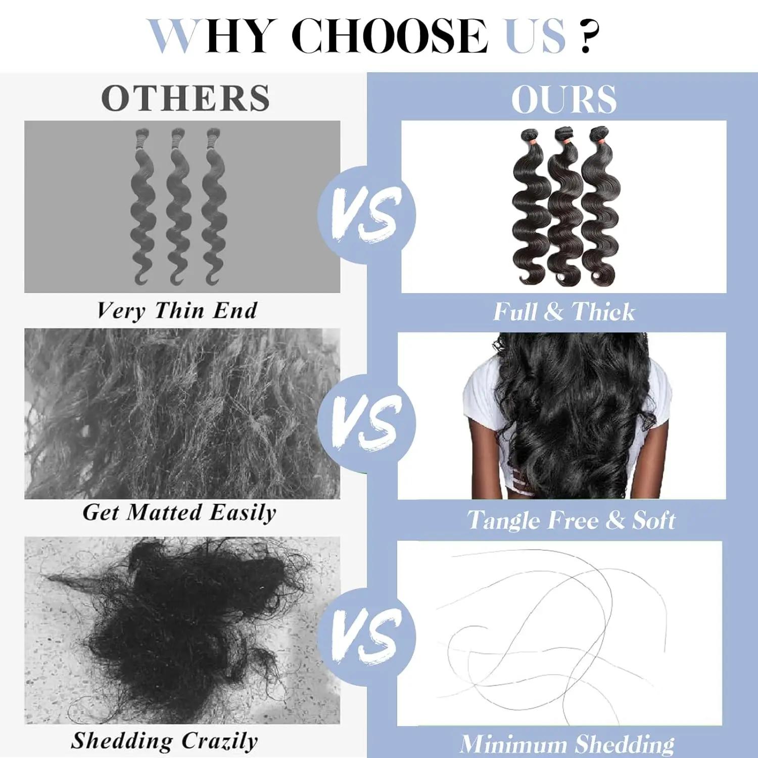 Extensions de Cheveux Humains Ondulés 12A, 40 Pouces, Cheveux Brésiliens Vierges Non Traités, 3 ou 4