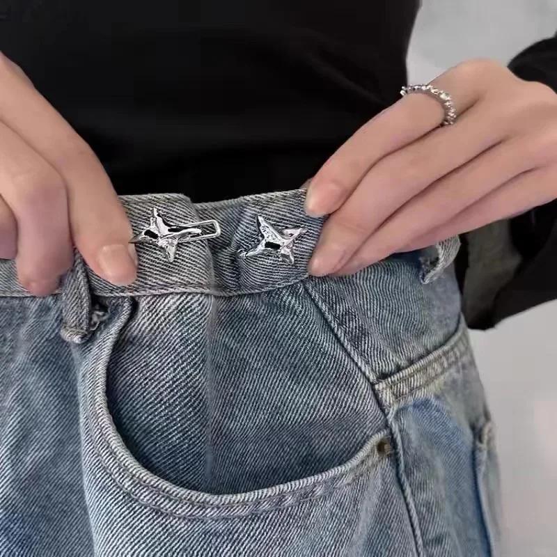Outil de serrage de la taille en étoile à quatre branches de tempérament, boucle de taille fixe. Bou