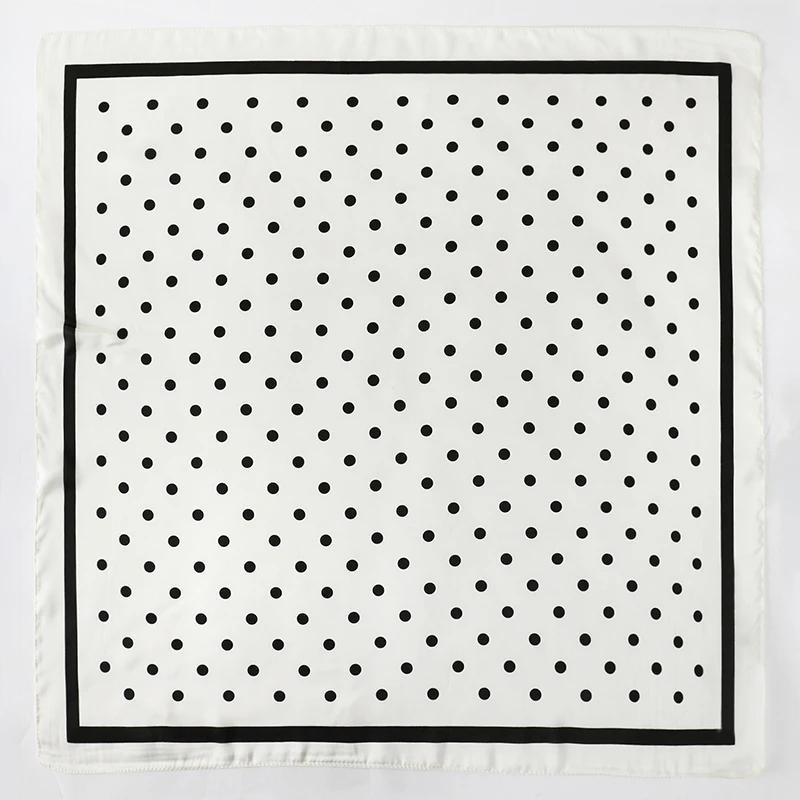Dame cheveux Dot écharpe femme soie carré foulards bandeau pour femmes Bandana mode Foulard châles f