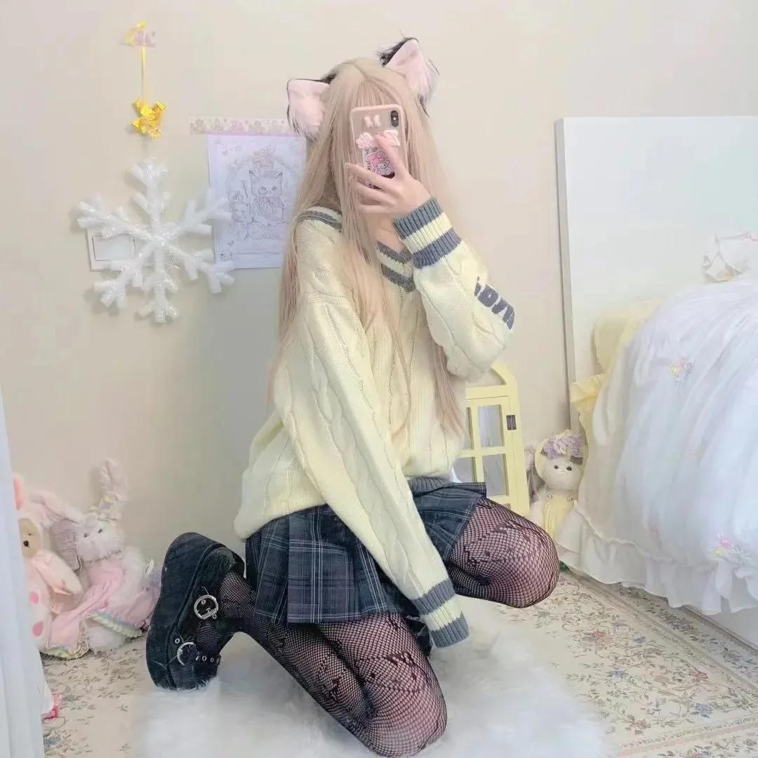 Bas fins japonais Hello Kitty pour femmes, chaussettes noires, filet de pêche, collants astronomique