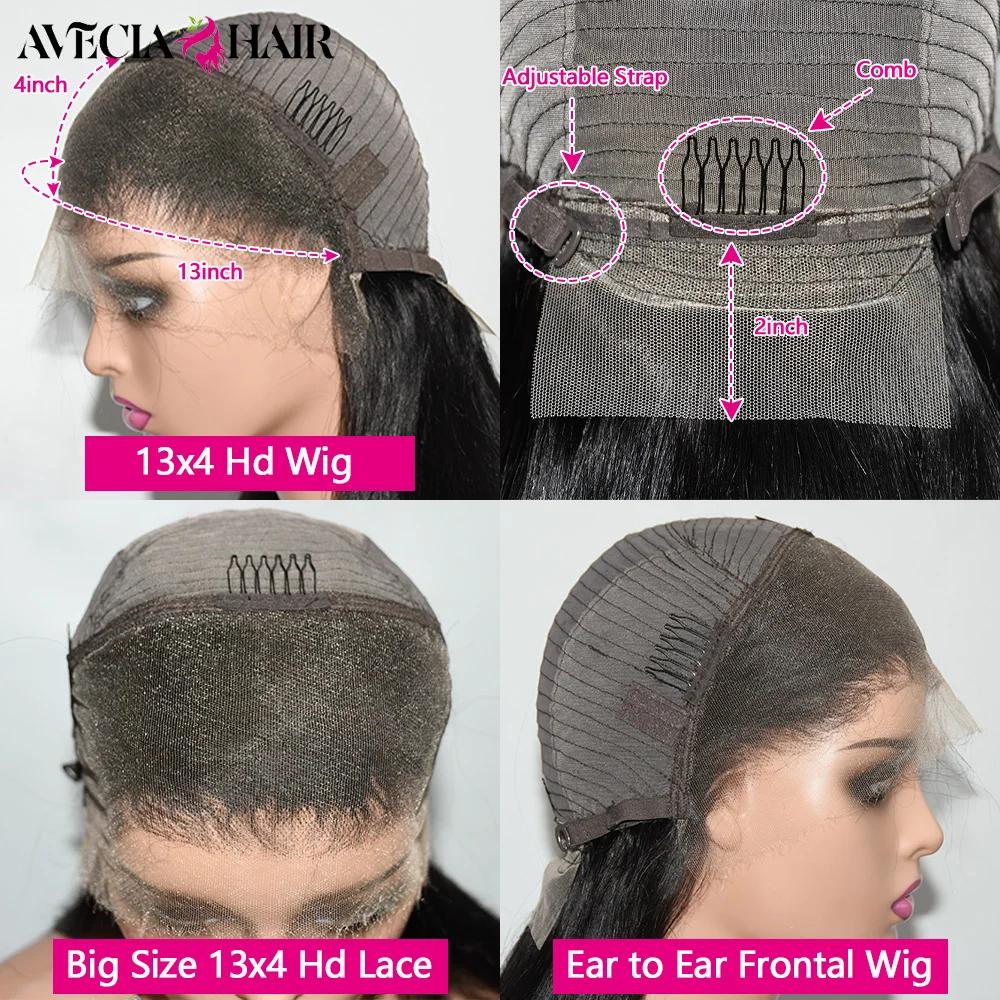 28 Pouce Perruques cheveux humains perruque cheveux humains brésiliens solde transparent hd 13x4 lac
