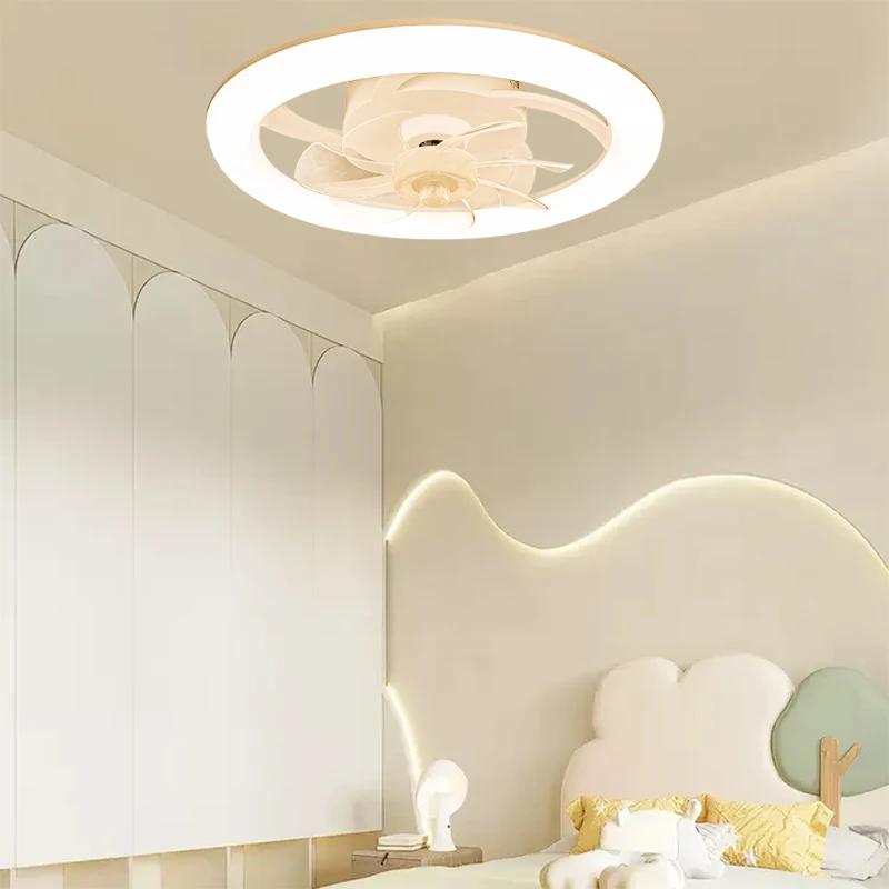Nouveau ventilateur de plafond lumière salon, chambre moderne et Simple maison télécommande intellig