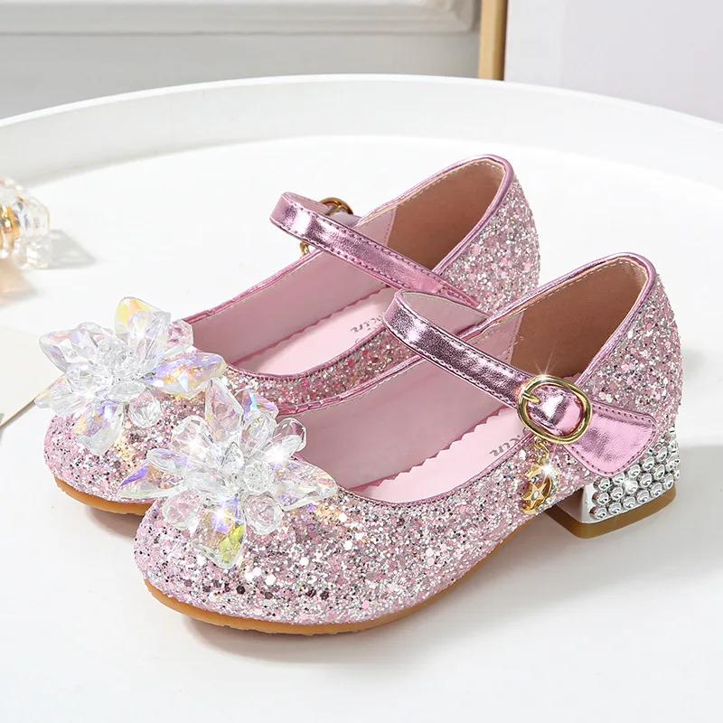 Chaussures pour enfants à fleurs plage princesse fille chaussures pour enfants paillettes chaussures