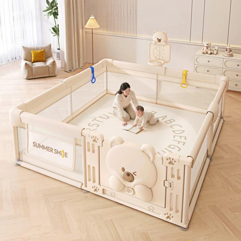 Parc de jeu pour bébé, barrière de sécurité réglable et extensible, pour intérieur et extérieur, non