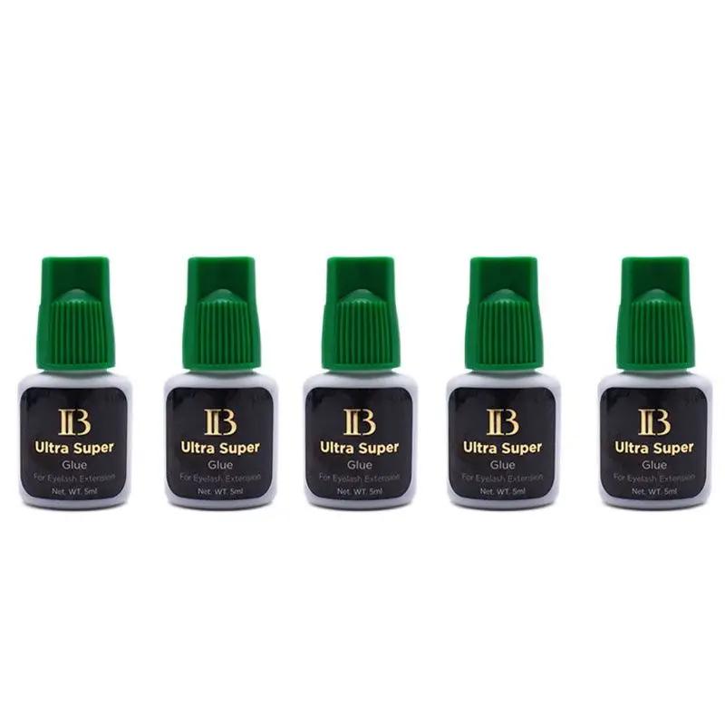 5 flacons de colle IB 5 ml, colle individuelle la plus forte à séchage rapide pour extensions de cil