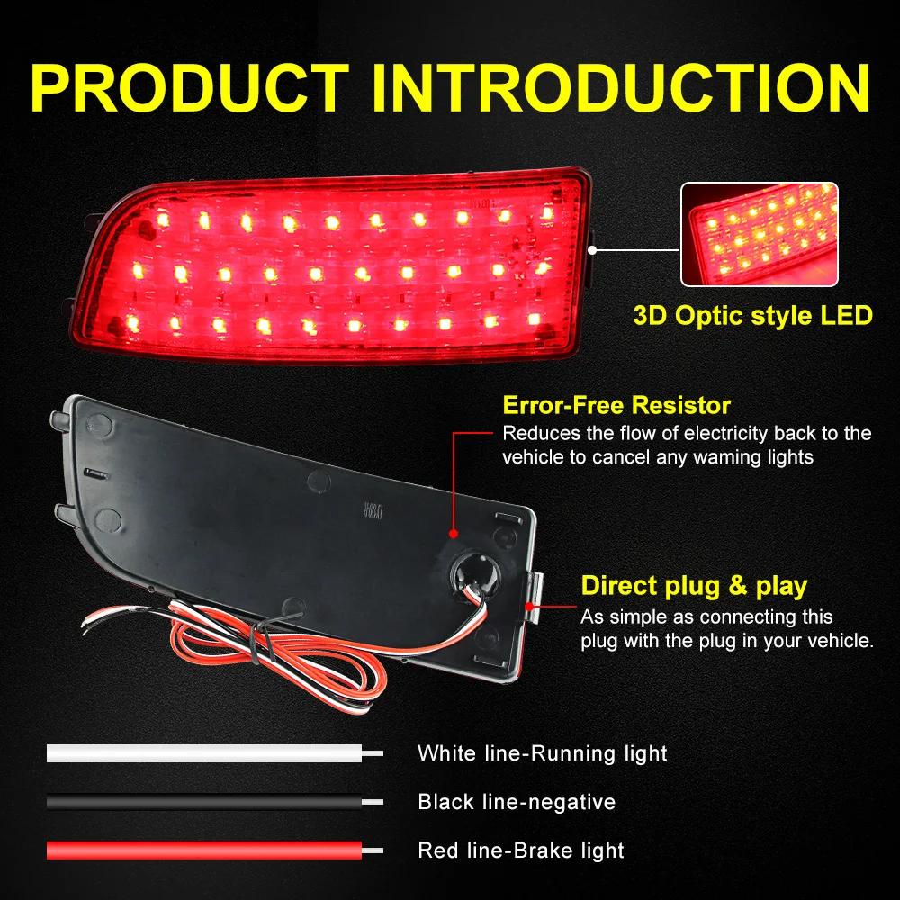 Feux de stop arrière à LED, 2 pièces, lumière de réflecteur de pare-chocs arrière pour Mercedes Benz