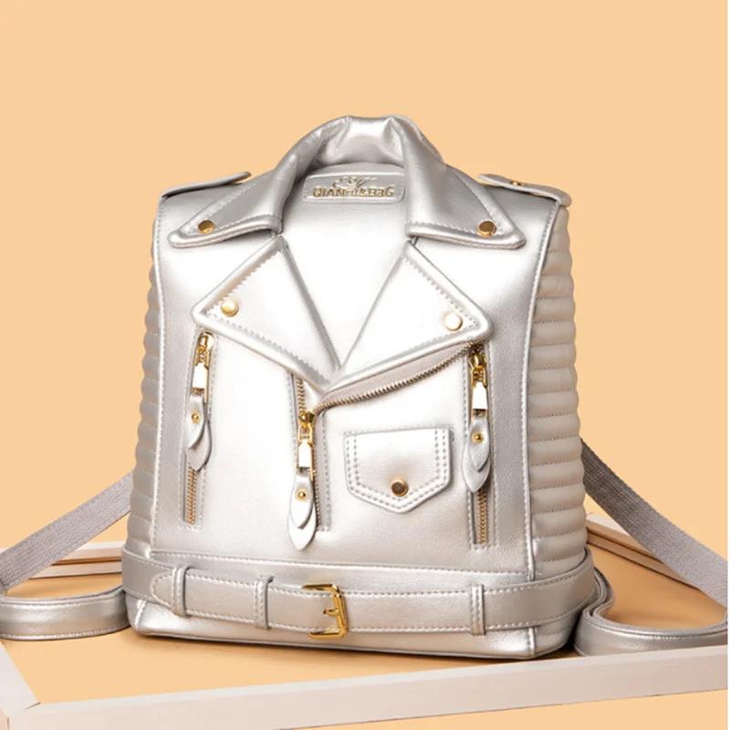 Anti-vol fermeture éclair femmes sac à dos 2026 moto épaule Jecket sac voyage grand sac à dos mode d