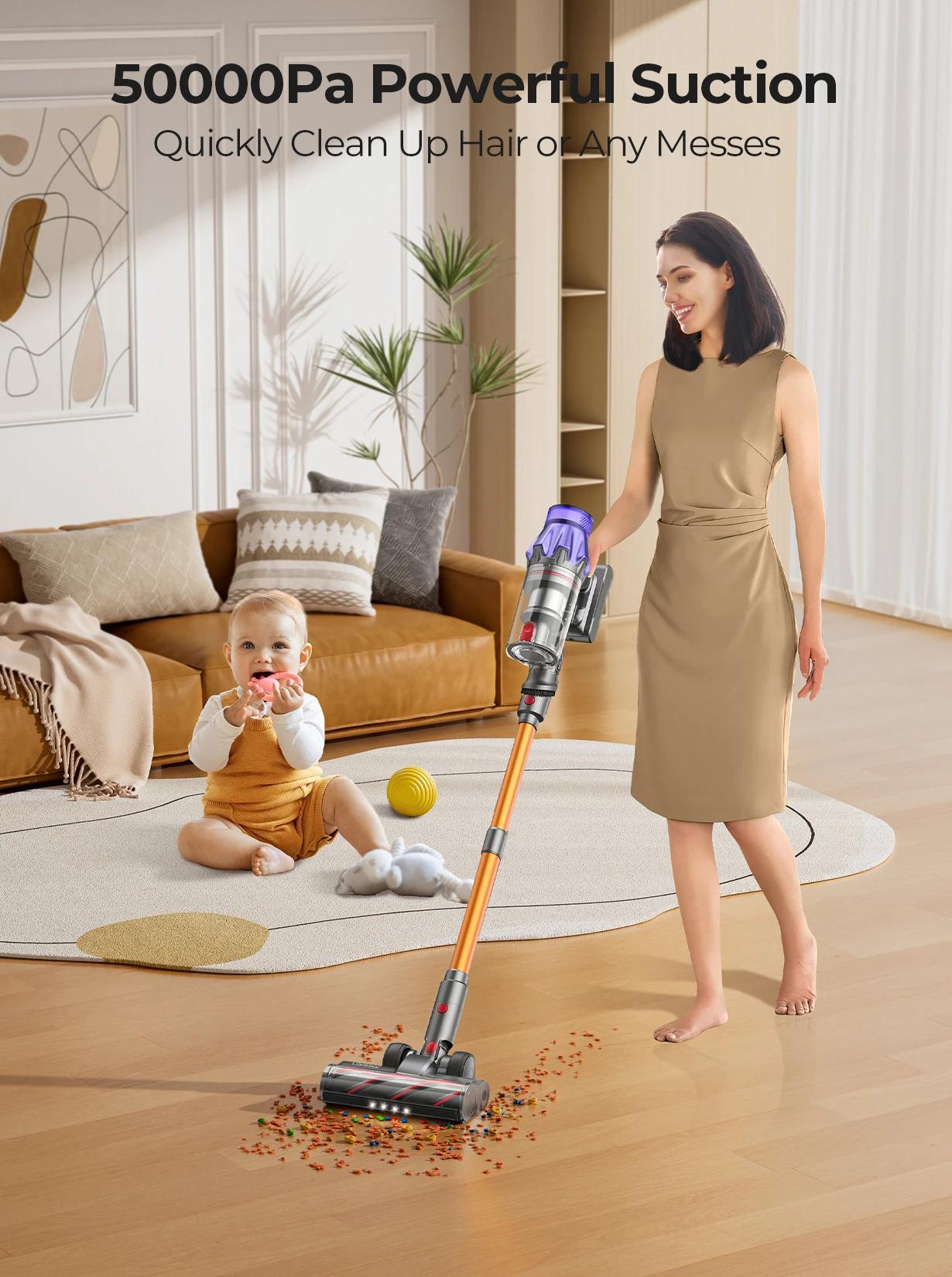 Aspirateur sans fil Laresar V7, 500W, puissance d'aspiration 50KPA, déterminer les appareils ménager