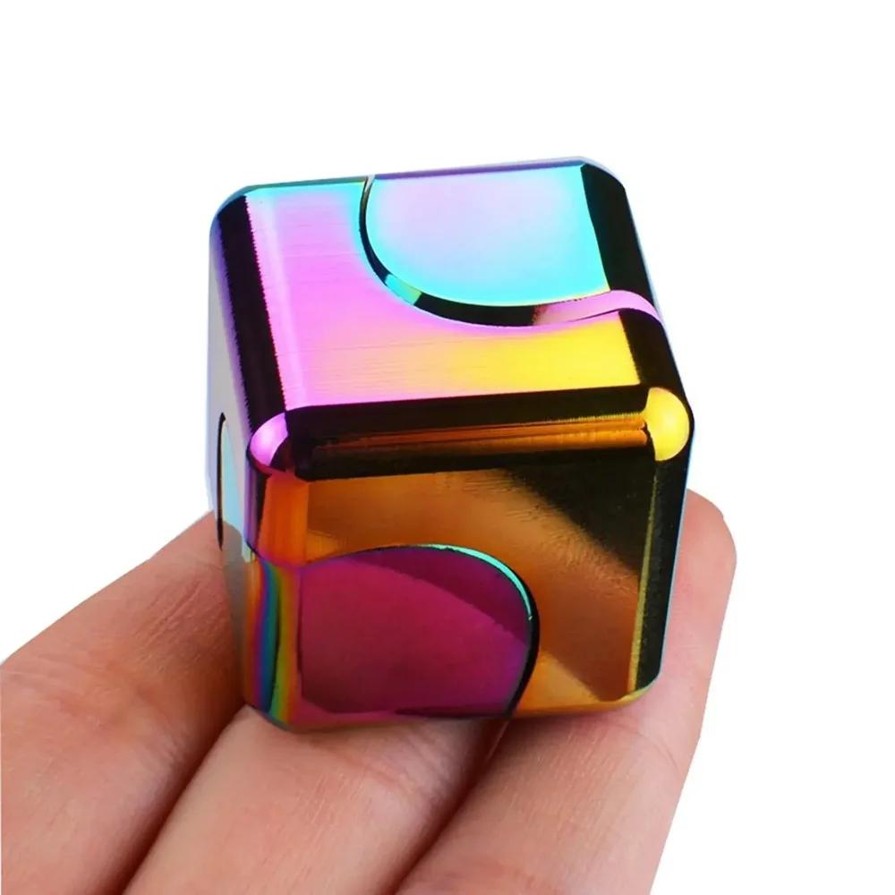 Alliage Cube Spinner doigt Gyroscope Fidget Anti-Stress jouets adulte bureau maison voyage Portable