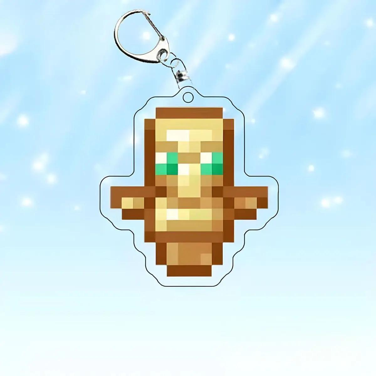 Porte-clés Totem d'épée en diamant indiqué, oeil de pomme dorée enchantée, modèle de pioche, jouets
