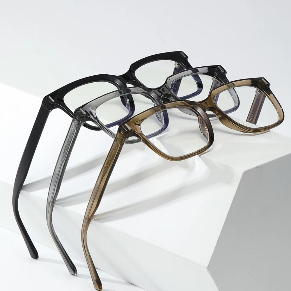 Kachawoo anti lumière bleue lunettes TR90 acétate hommes lunettes carrées cadre pour femmes tendance
