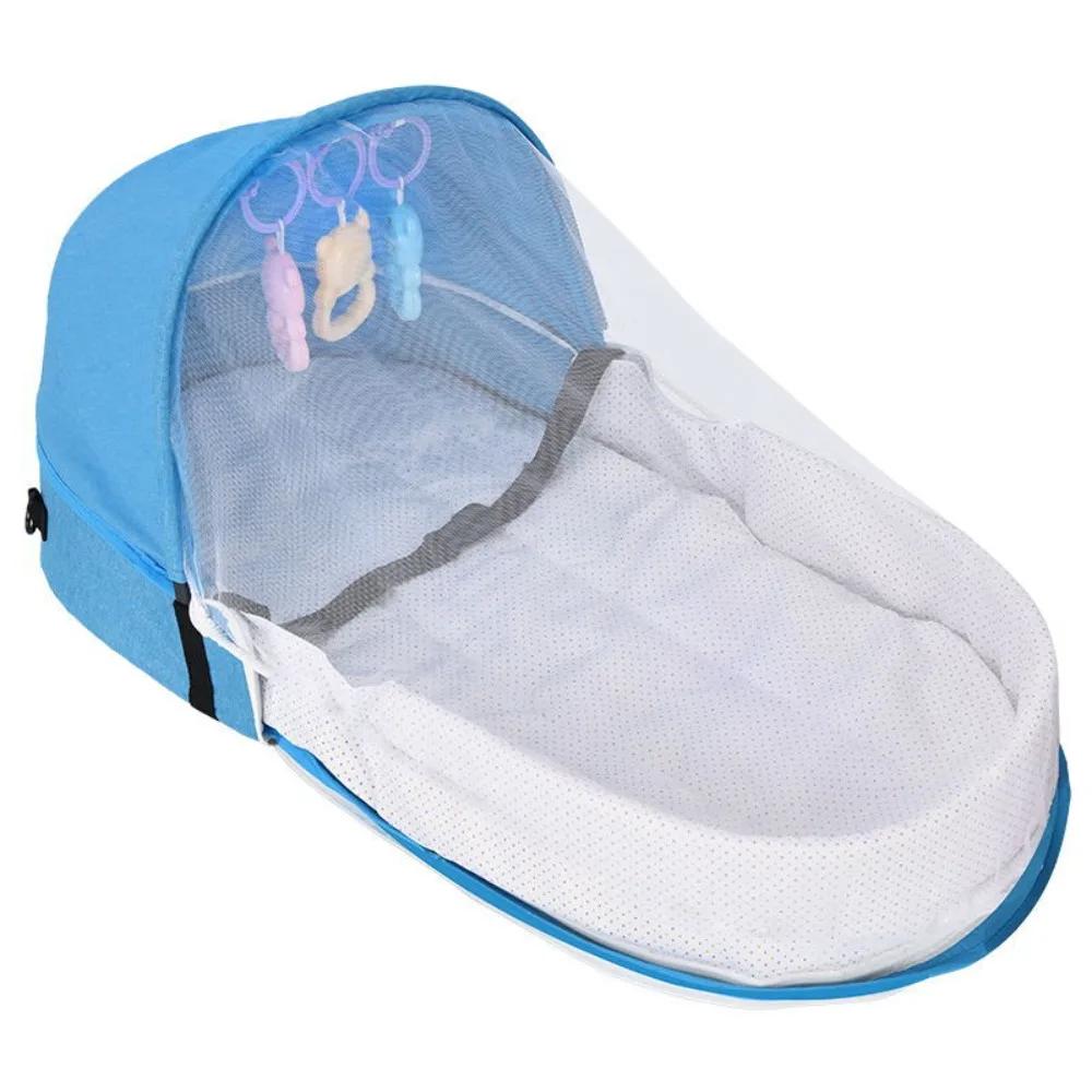 Lit de voyage pliable simple pour bébés nouveau-nés, lit anti-pression portable, léger et facile à t