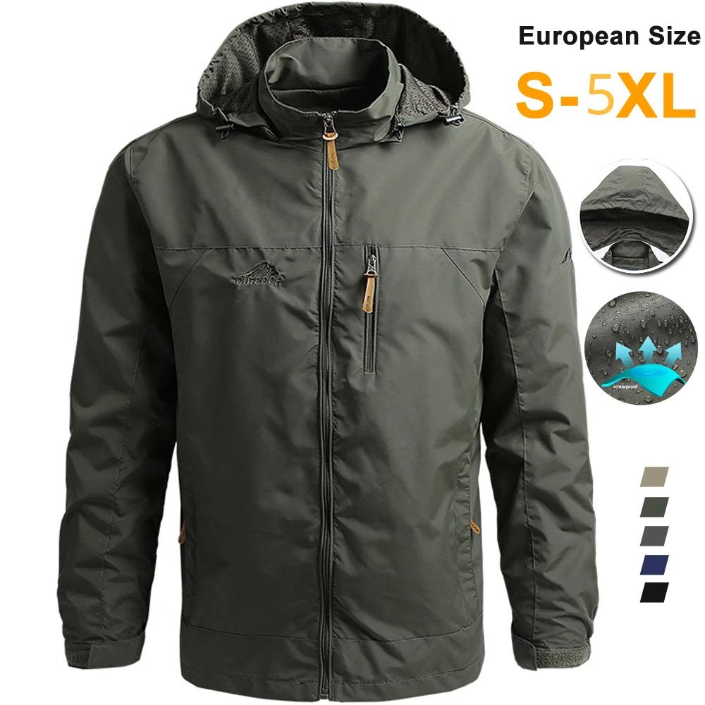 Coupe-vent Hommes DulJacket Imperméable En Plein Air À Capuche Manteau Sports Militaire Taille Europ