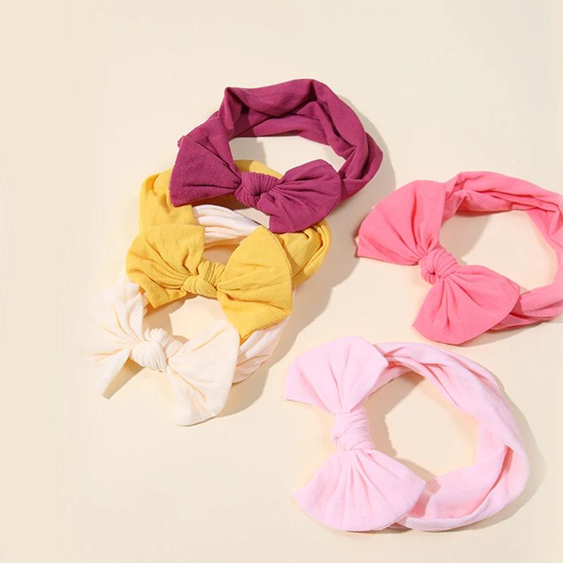 5 pièces mignon arcs bébé bandeau doux élastique bébé fille bandes de cheveux pour nouveau-né infant