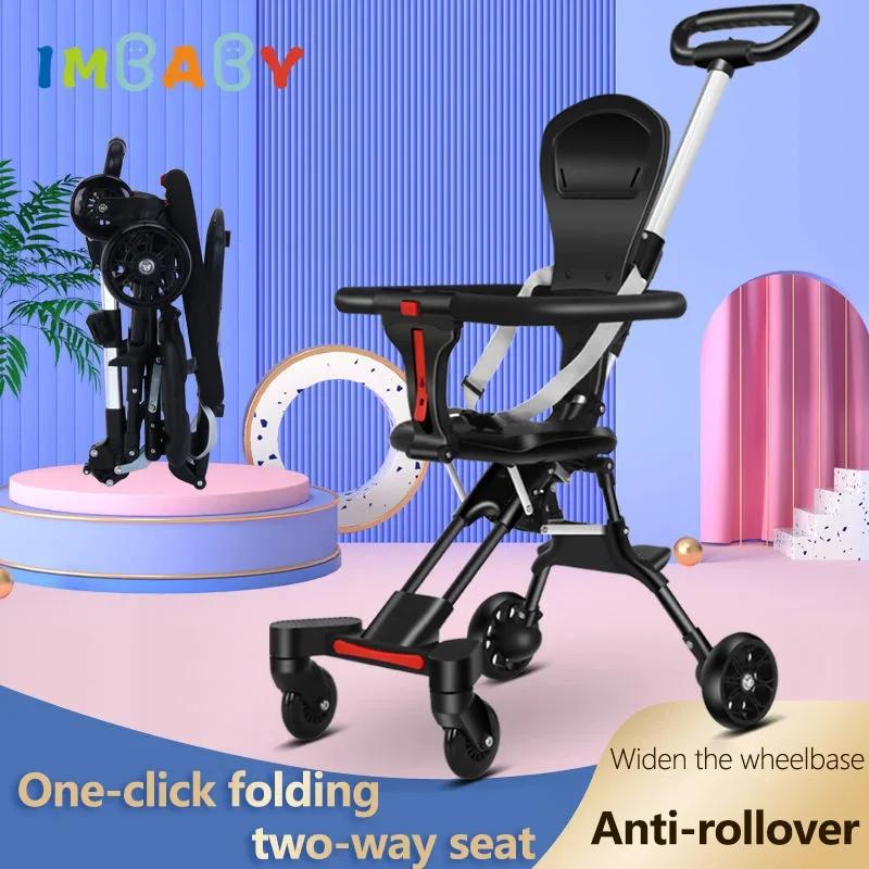 IMBABY – poussette pour bébé, siège bidirectionnel Portable et pliable, adapté à toutes les saisons,