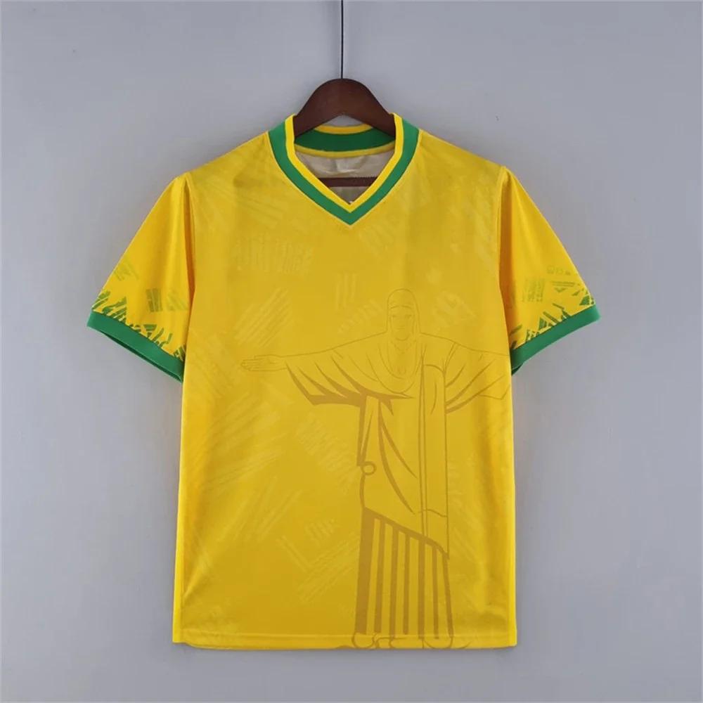Haut d'entraînement de Football d'été, édition spéciale brésilienne, maillot de Football jésus noir
