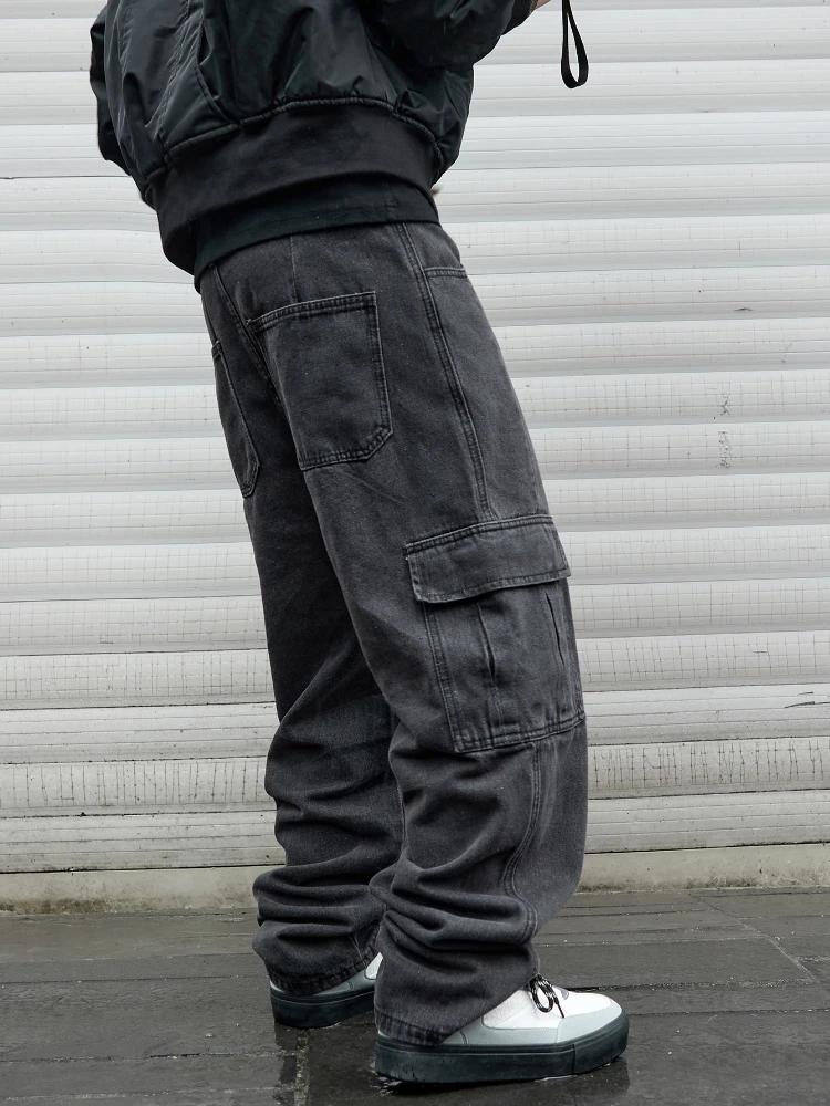 Jean Baggy à Jambes Larges pour Homme, Pantalon Cargo Surdimensionné, Style Hip Hop, Harajuku, Corée