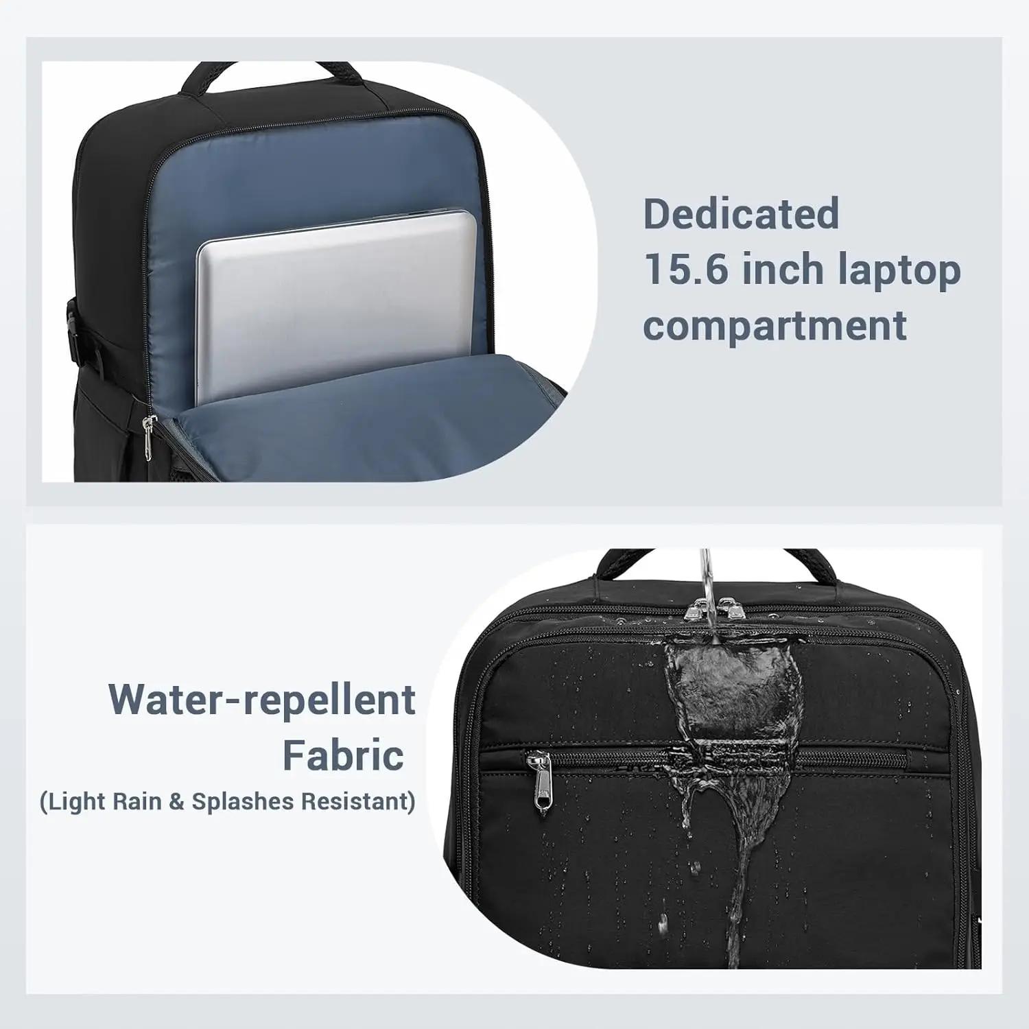 Sac à dos KONO pour bagages à main 40x30x20, 40L, imperméable avec compartiment pour ordinateur port