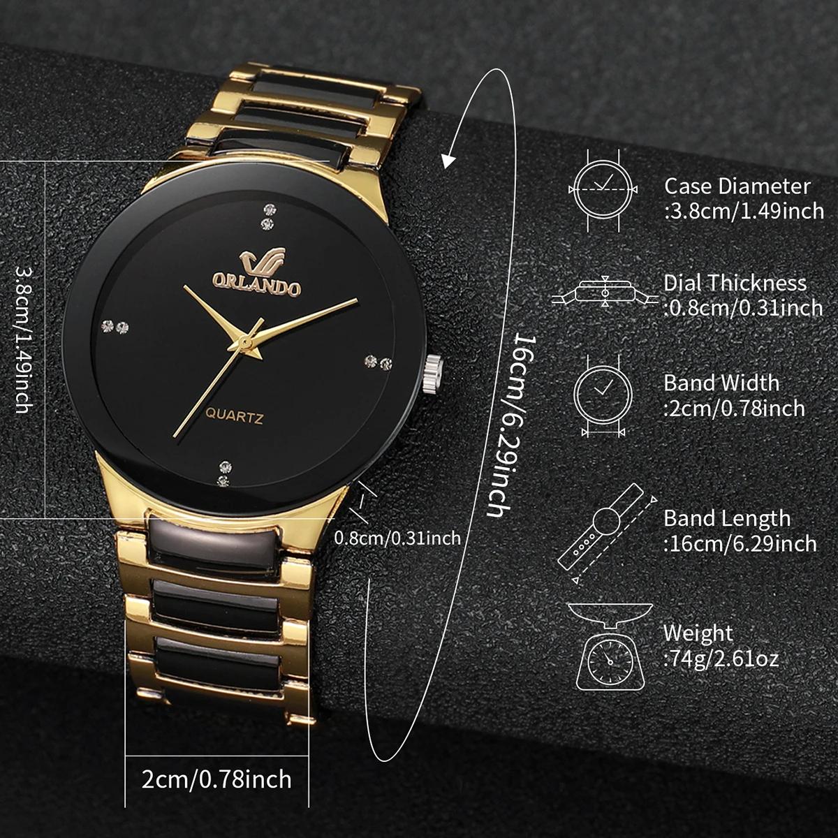 Montre à quartz en acier inoxydable pour hommes et femmes, montres-bracelets d'affaires, mode couple